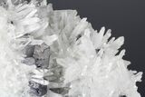 Quartz Crystal Cluster with Galena - Peru #178359-2